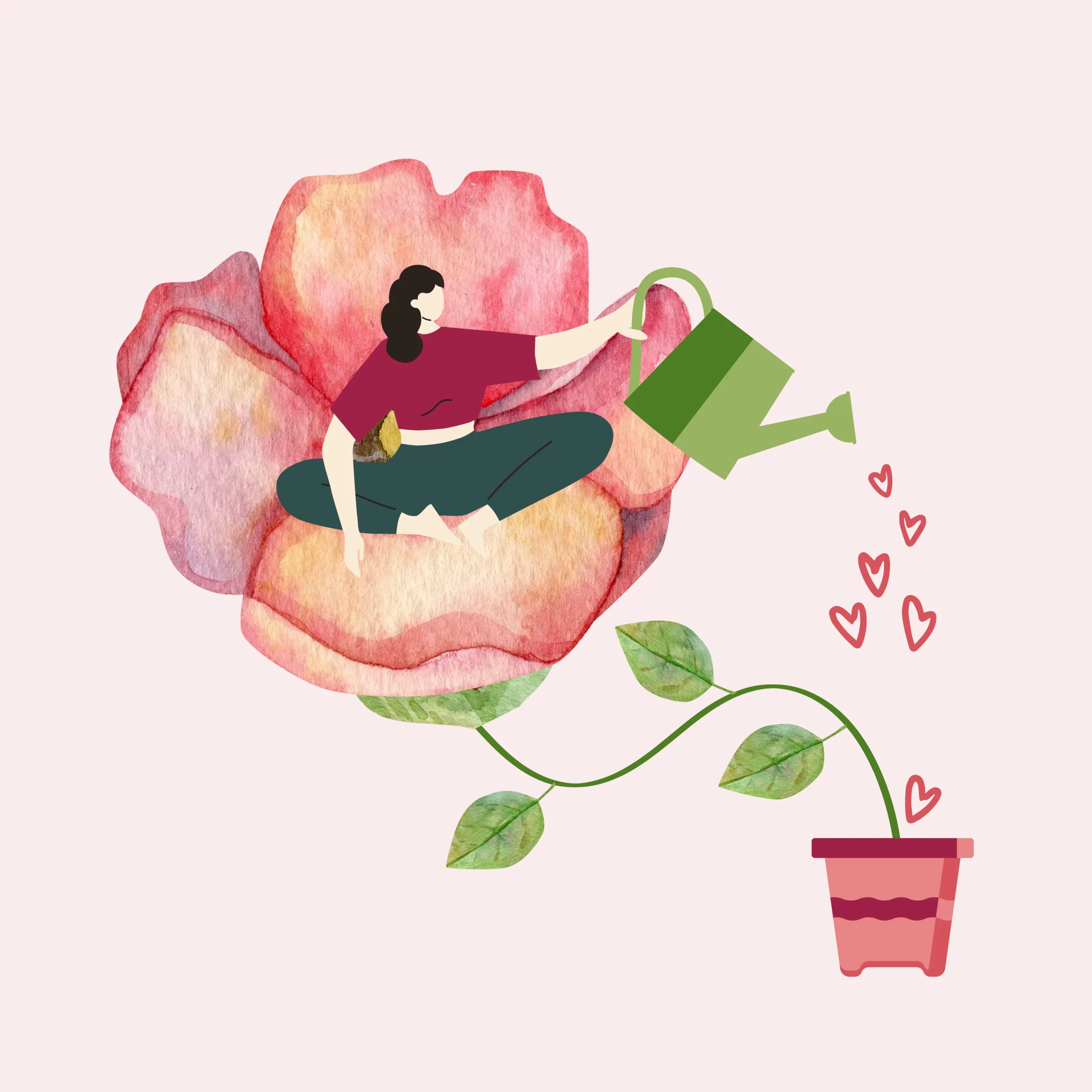 Amour bienveillance -Amandine Guyot - art thérapie - journal créatif - Coye la Forêt